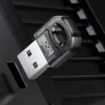 HOCO UA28 - Clé USB Bluetooth transparente, mini récepteur Bluetooth portable, adaptateur Bluetooth 5.1 BT