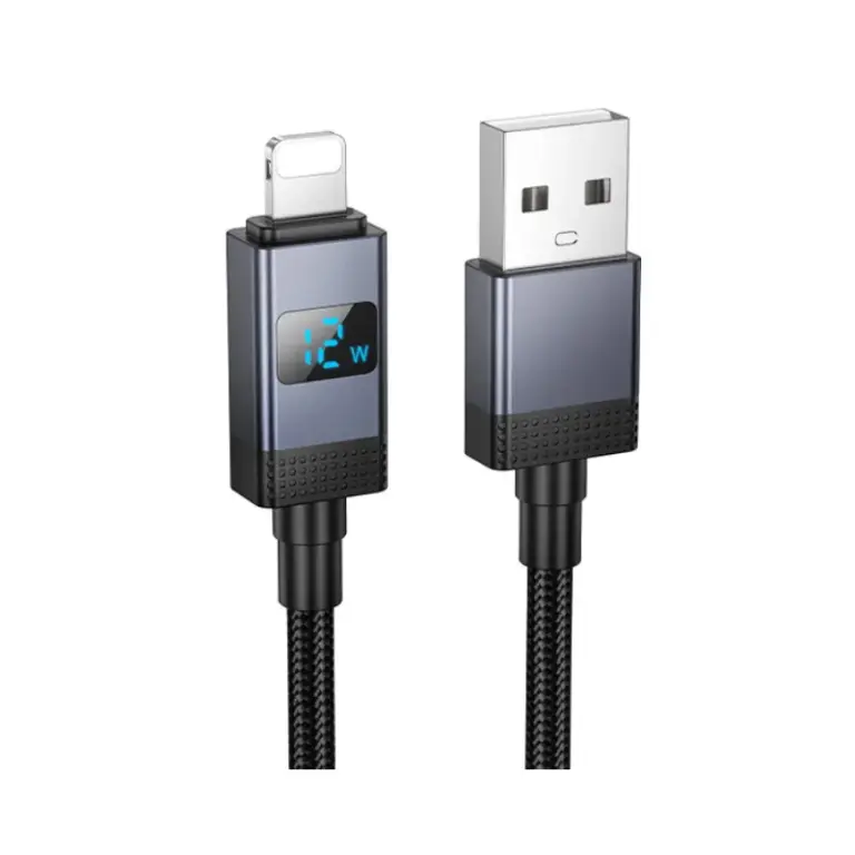 HOCO X118 - Cable data et charge avec affichage pour IP