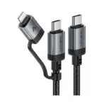 ACEFAST C20-01 | Câble USB-C vers USB-C et Lightning - Connecteurs en aluminium