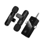 HOCO L20C | Micro-cravate sans fil double - iPhone, USB-C et Jack 3,5 mm