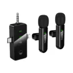 HOCO L20C | Micro-cravate sans fil double - iPhone, USB-C et Jack 3,5 mm – Image 2