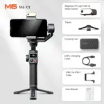 Jmary iSteady M6 | Kit Stabilisateur smartphone 3 axes - Suivi IA et lampe magnétique – Image 3