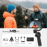 Jmary iSteady M6 | Kit Stabilisateur smartphone 3 axes - Suivi IA et lampe magnétique – Image 6