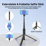 Jmary KT-259 | Trépied selfie Bluetooth 1,62 m – Image 7