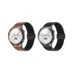 Hoco WH18  Braclet Basic series two-section double magnetic buckle silicone leather strap(22mm) – Image 8