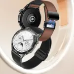 Hoco WH18  Braclet Basic series two-section double magnetic buckle silicone leather strap(22mm) – Image 10