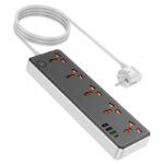 Multiprise HOCO AC14A Rico PD30W + QC3.0 + 5 prises UE