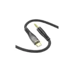 Câble audio HOCO UPA25 USB-C vers jack 3,5 mm noir connecteurs