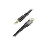 Câble audio HOCO UPA25 USB-C vers jack 3,5 mm noir gros plan