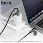 Câble HOCO U152 4-en-1 USB C TO IP/C 240W avec écran LED – Image 2