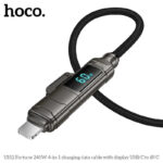 Câble HOCO U152 4-en-1 USB C TO IP/C 240W avec écran LED – Image 4